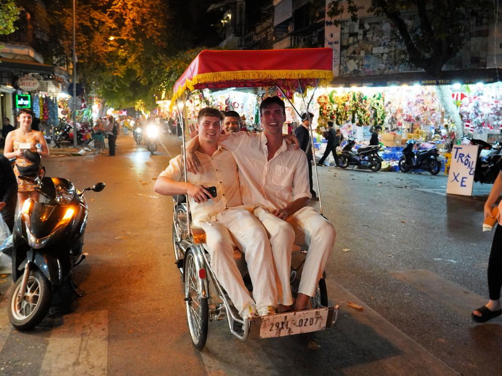Rickshaw cykel i Vietnam