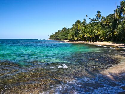 Strand ved den caribiske kyst i Costa Rica