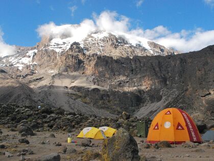 Telte på Kilimanjaro i Tanzania