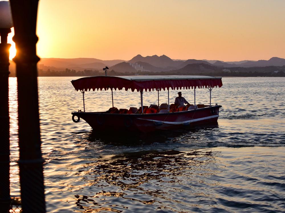 Sejltur på søen i Udaipur