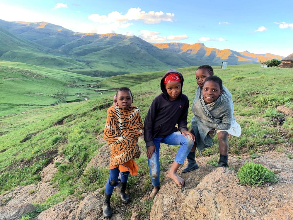 Søde børn i Lesotho