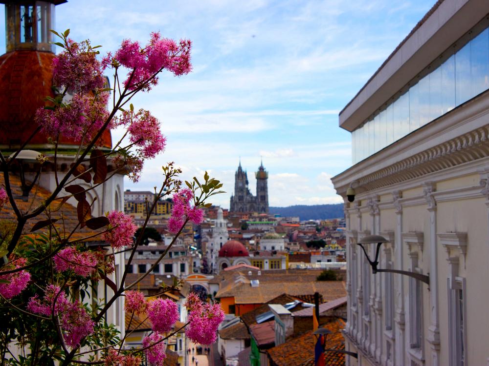 Smukke bygninger i Quito