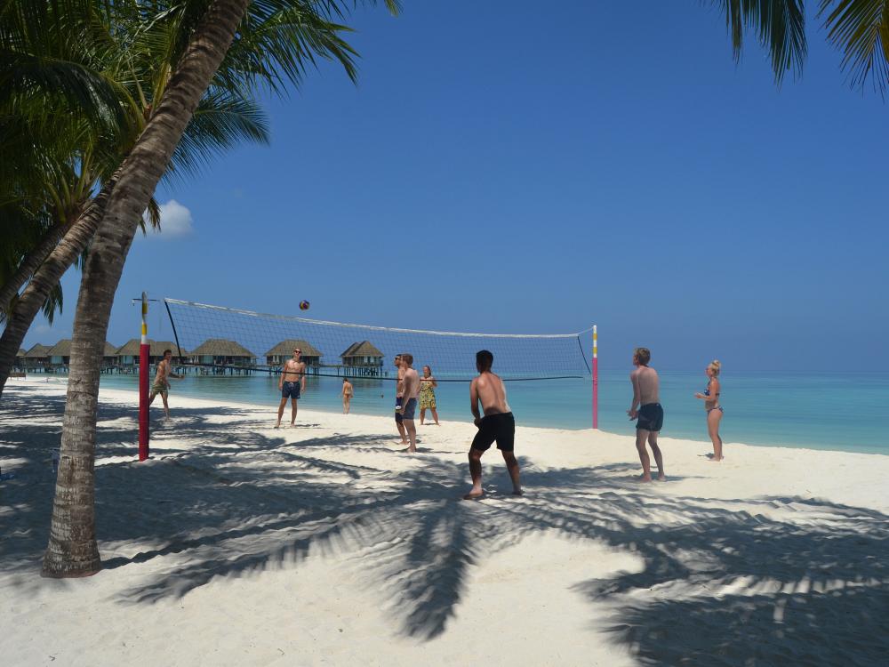 Beachvolley på Maldiverne