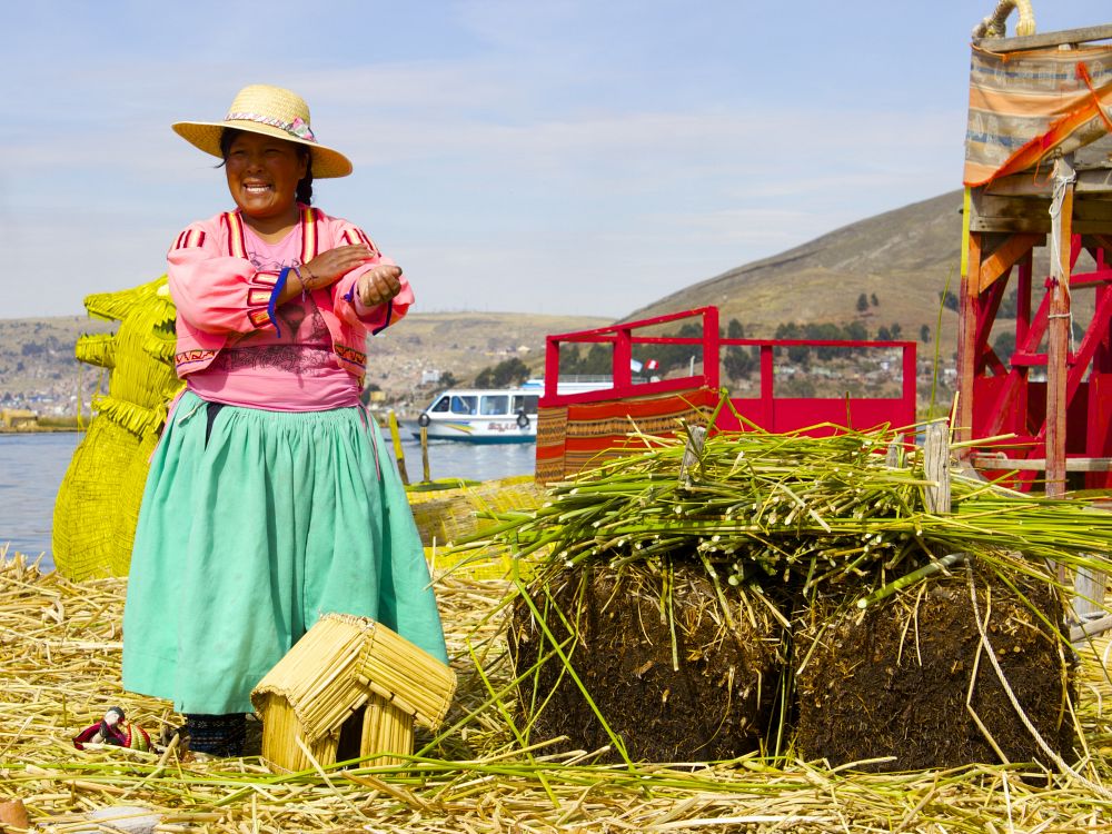 Uros folket ved Lake Titicaca 