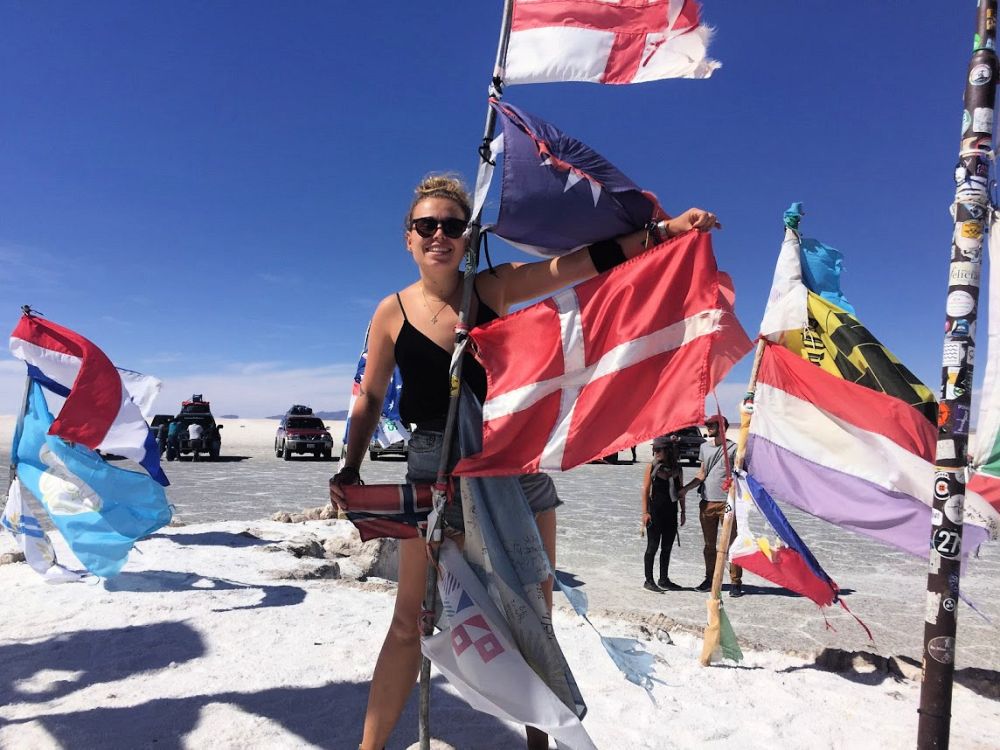 Flag fra hele verden ved Uyuni