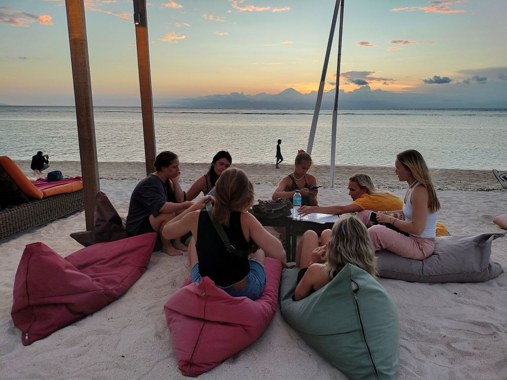 Strandbar på Gili-øerne