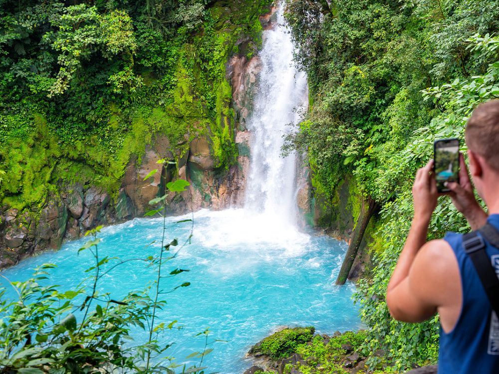 Smukke blå pools i Rio Celeste