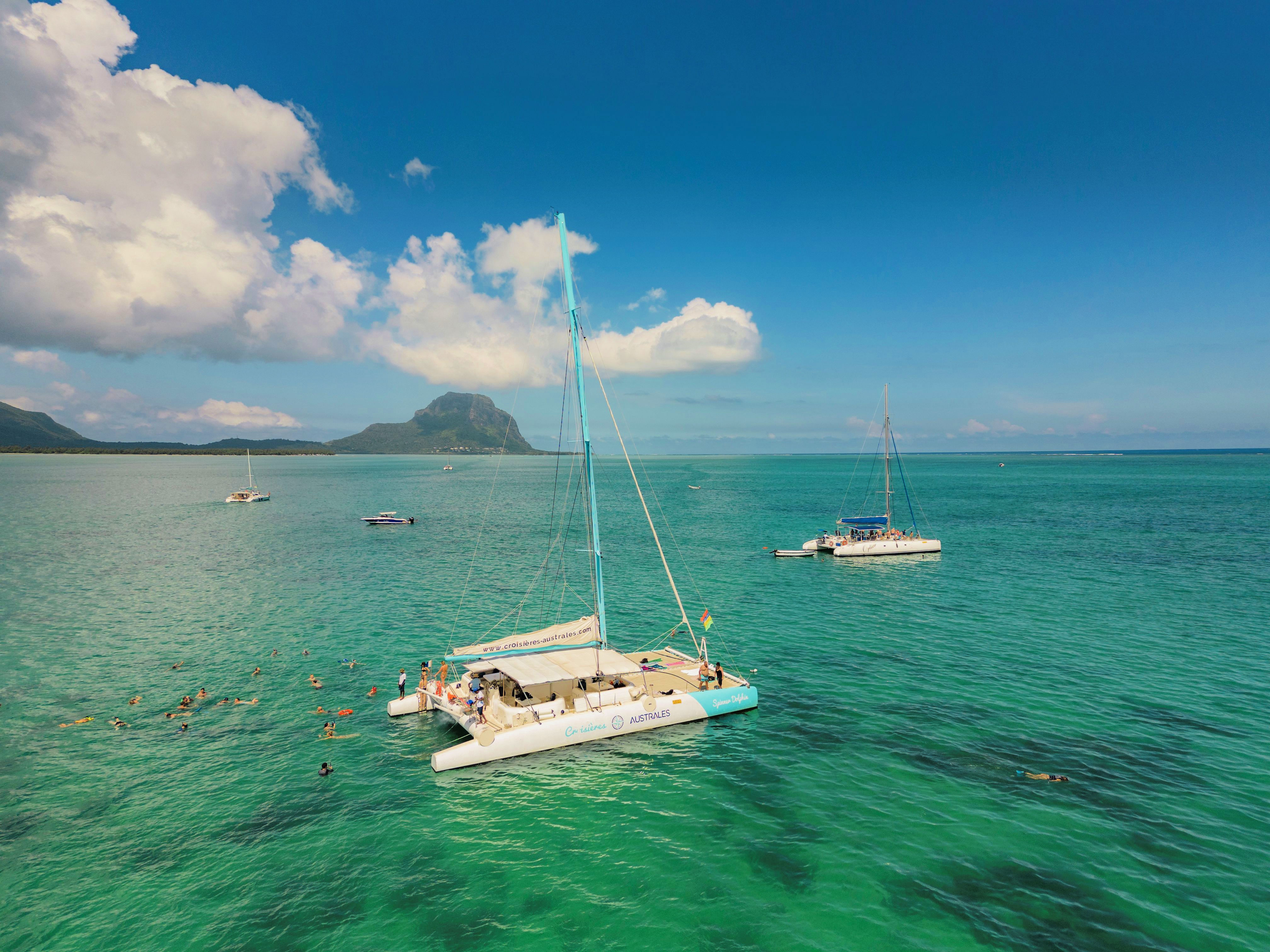 Katamaransejlads med kolde drinks og BBQ-frokost