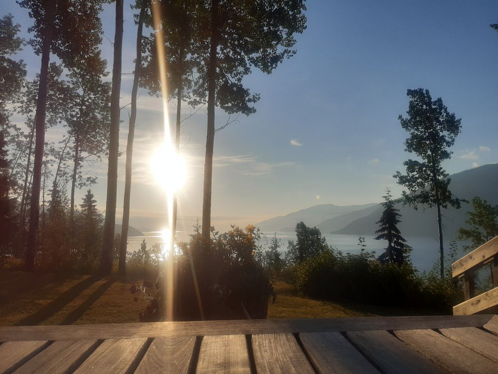Morgenudsigt fra campens terrasse
